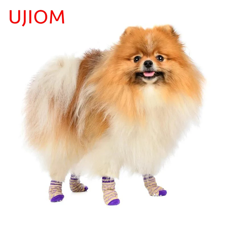 UJIOM 13cm X 12.7cm Cute Pomeranian Dog Decal Vinyl Sunscreen Wall Stickers Lift Staircase Balcony Dress Up Public Place Decor