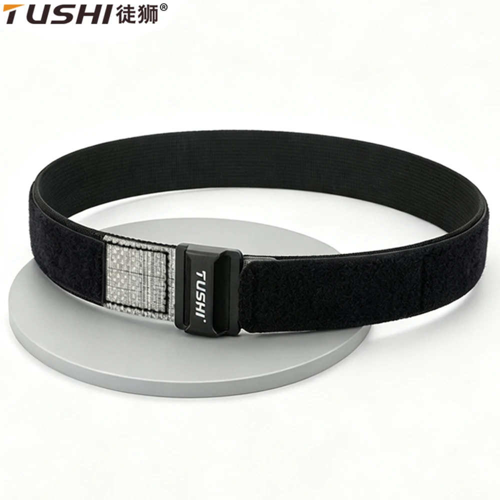 TUSHI Tactical Belt 3.8cm Retaining Clip Inner Belt For Men's Sports Outdoor Outer Duty Belt Nylon Waistband Hunting Accessories