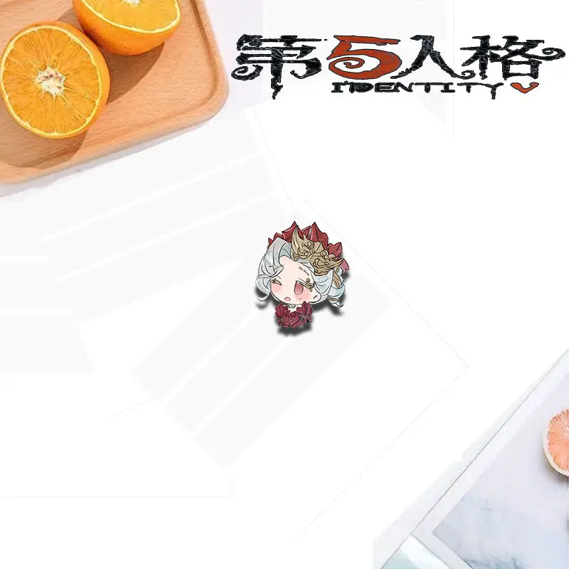 9PCS Luca Balsa Emma Woods Badges Pins Anime Identity Ⅴ Brooch Cosplay Acrylic School Bag Pendant Clothes Accessorie Gift