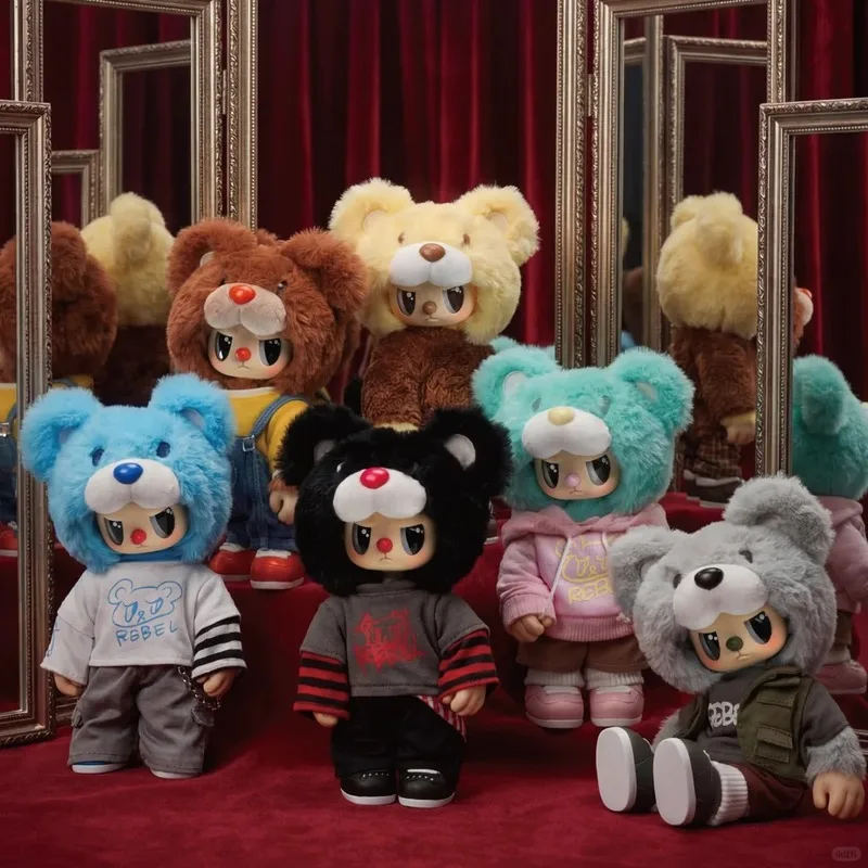 

Плюшевая кукла-медвежонок Chao Sweet Rebel Bear Satchel Little Bear Series, коллекционная, с подвижными суставами, виниловая, популярный брелок, подарок на Хэллоуин