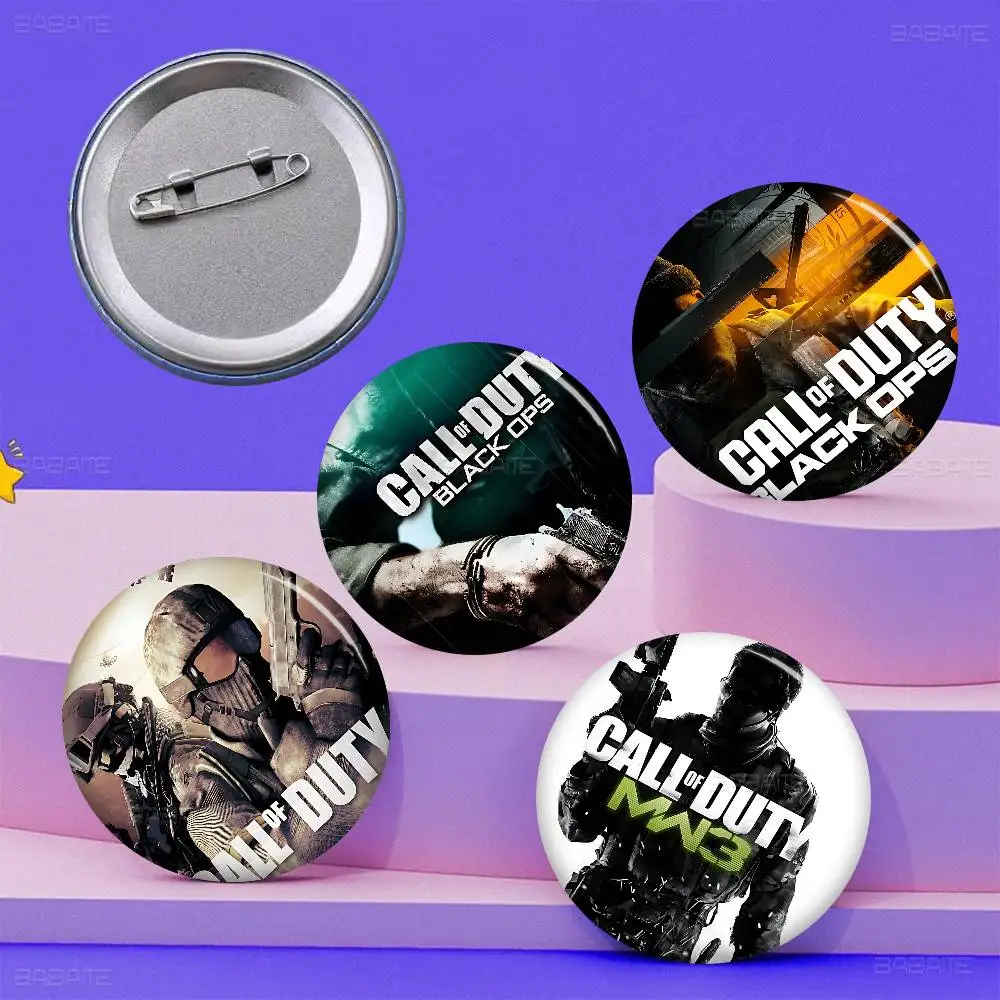 Game Call Of D-Duty Soft Button Pin Round Metal Badge Lapel Pin Parts Gift Friends Kid Jewelry