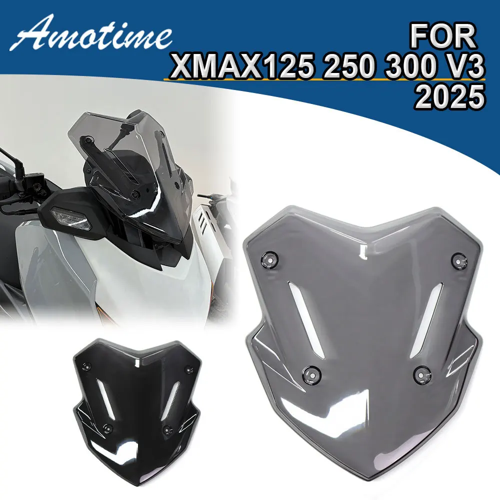 

Лобовое стекло мотоцикла для YAMAHA X-MAX 125 Tech MAX 300 2025 XMAX 125 Tech MAX + 2025, дефлектор ветрового стекла, обтекатель, спортивный экран