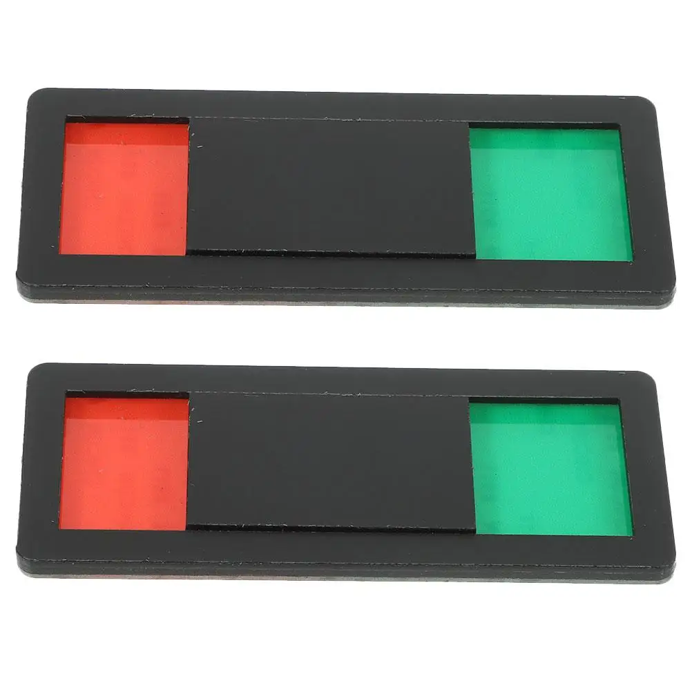 

2 Pcs ID Plate Restroom Privacy Sign Occupied Vacant for Toilet Door Bathroom Signs Slider