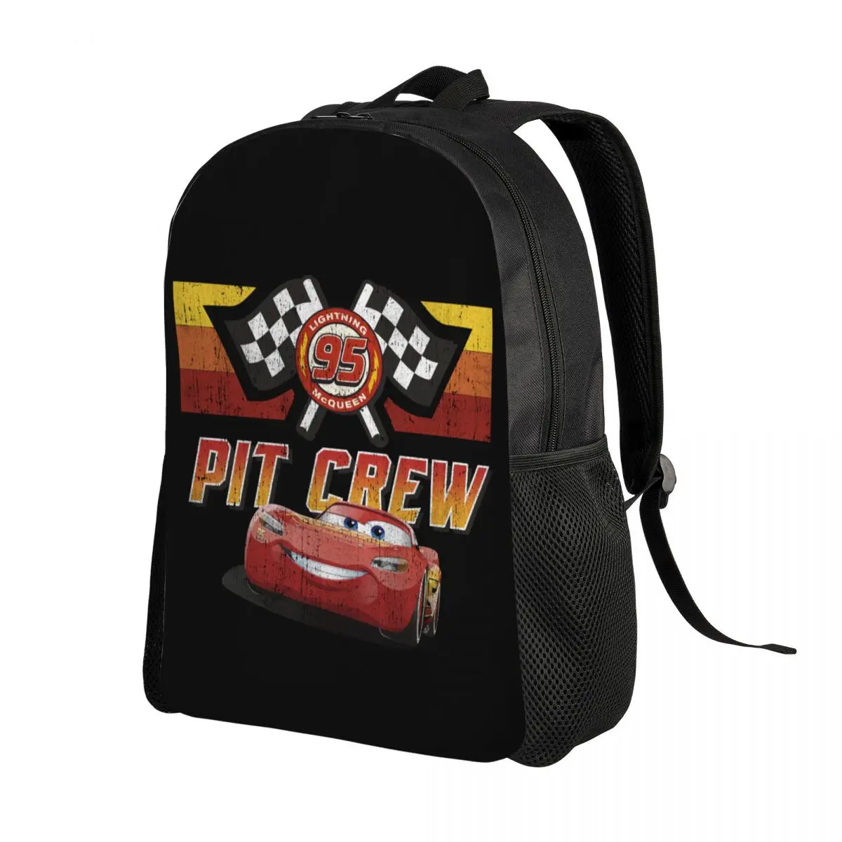 Custom Lightning McQueen Pit Crew Travel Backpack Women Men School Computer Bookbag College Student Daypack Bags