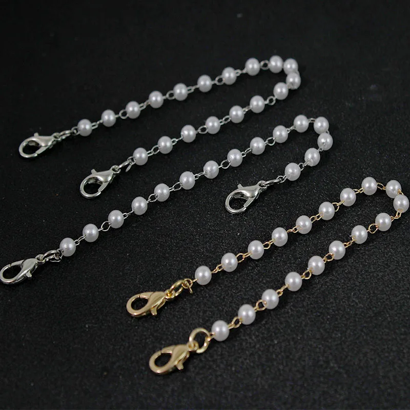 10 Stück Perlenketten, 16 cm lang, Lanyard, Lariat-Bandschnüre, doppelter Karabinerverschluss, Seil, passend für Mini-Modell-Puppen-Anhänger, Verschlüsse