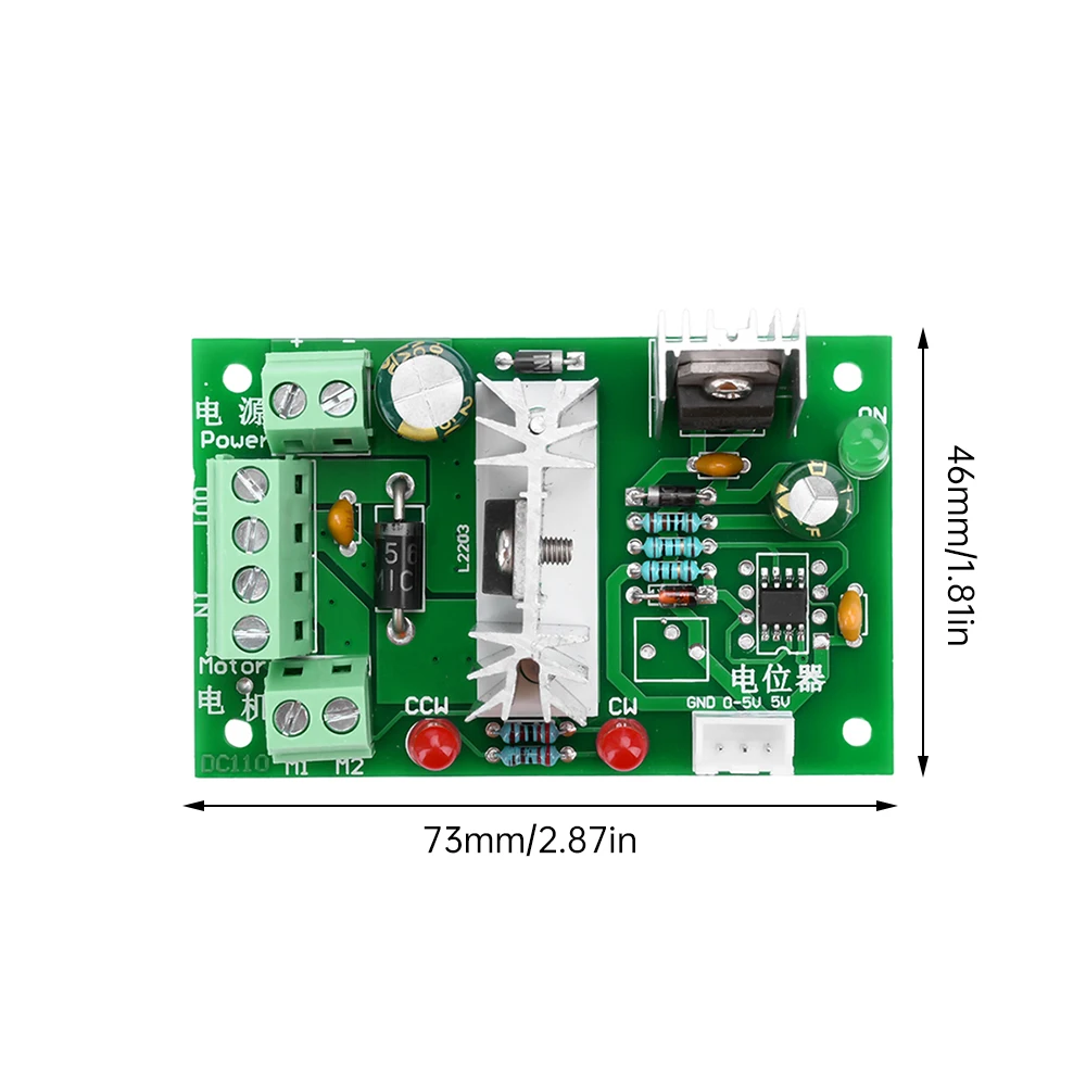 DC6-60V PWM Motor Speed Regulator Module Motor Controller Supports 0-5V PLC Speed Regulation Motor Driver 6V 12V 24V 36V 48V 60V