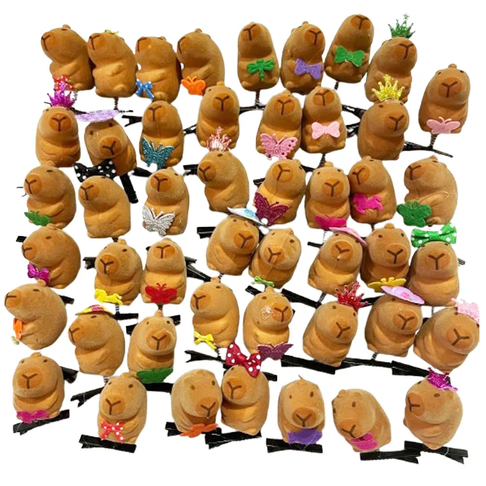 10-100PCS kawaii Meghajlás Báláz Alighogy 3D Vízidisznó Hajtű Árad vmiből csipesz Kacsacsőrű emlős csipesz Frufru klipek Domboldal klipek headwear haja accessor