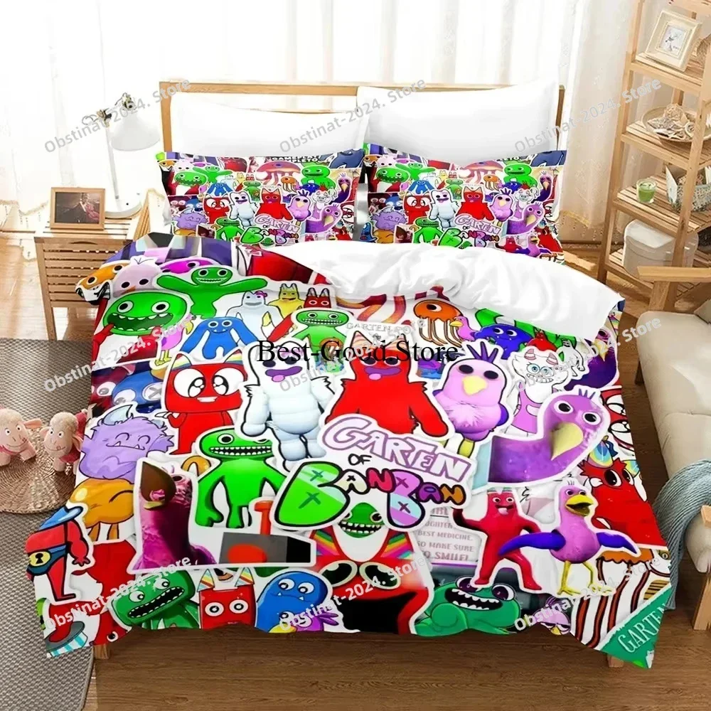 New Cartoon Garten of Banban Bedding Set Printed Bed Set With Pillowcase Bed Duvet Cover Single Double Queen Super King Size #4