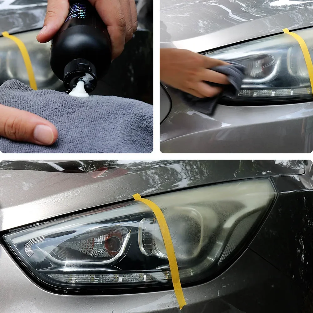 Headlight Lens Restorer Headlight Restoration Kit Polishing Repair Clean Coating For Car Light Remove Oxidation Scratch