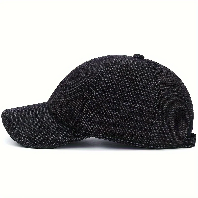 Winter warm old man hat men\'s middle-aged and elderly autumn and winter baseball cap warm dad old man ear protection cap