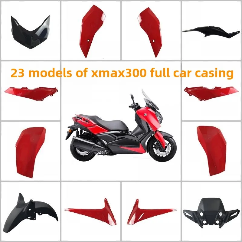 For 23 XMAX300 original imported whole car shell red flame red car shell baffle surrounded by hood headlight guard