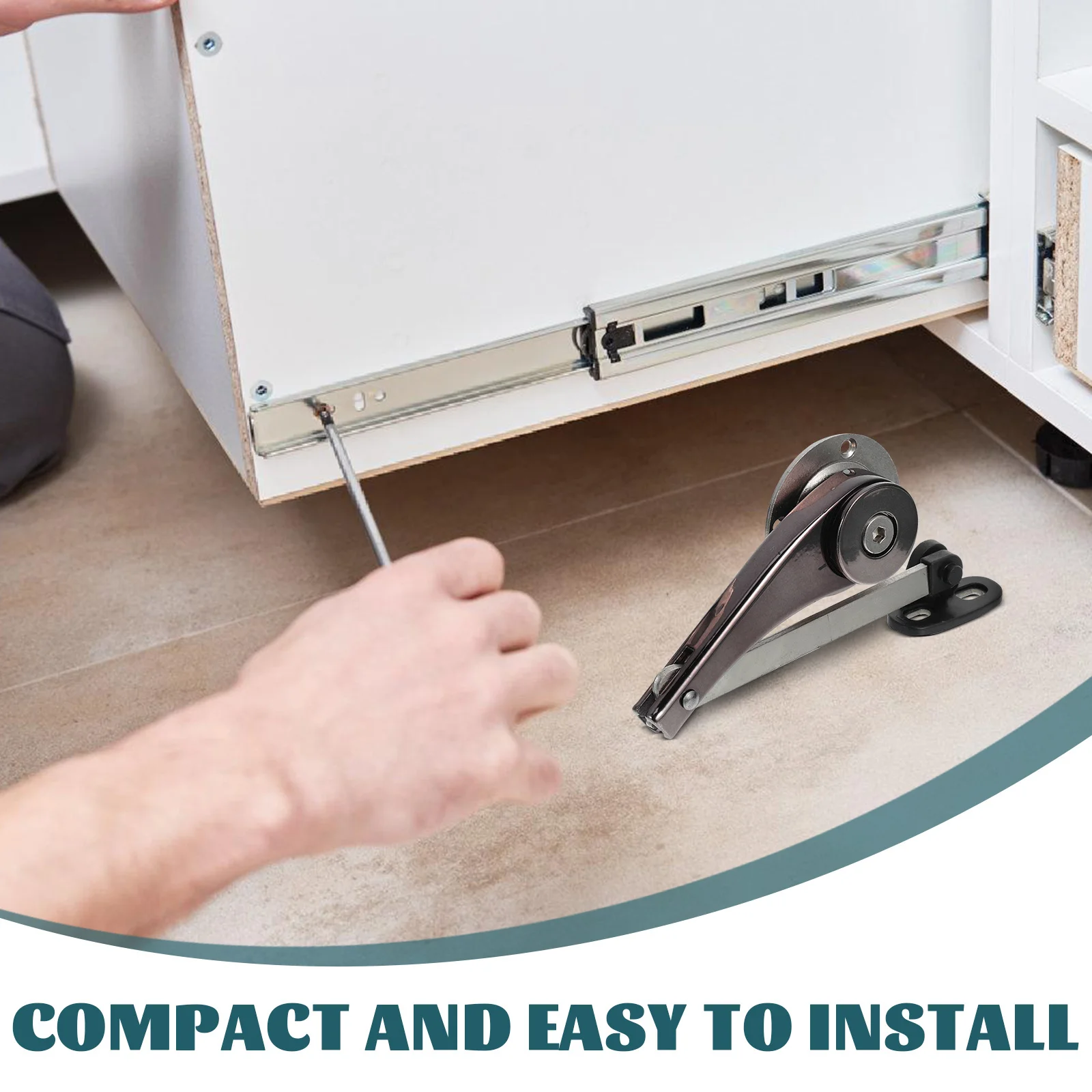 2 قطعة دعامات غاز البقاء الهيدروليكية للخزانات، قضيب دعم قابل للتعديل، تجهيزات أثاث الرفع الهيدروليكي المتين