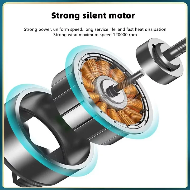Portátil 4 em 1 sem fio secador de cabelo usb recarregável apenas vento frio secador de ar elétrico espanador ventilador viagem