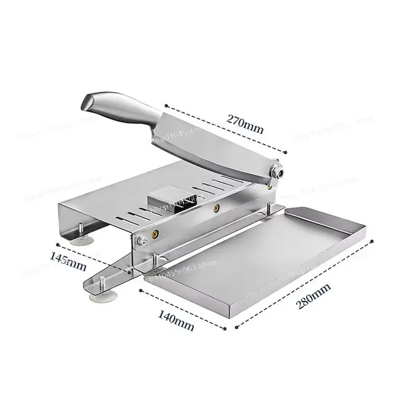 Multi-Purpose Manual Meat Cutter - Slices Frozen Meat, Lamb Rolls, Bones | Kitchen Slicing Tool for Restaurant & Home Cooking