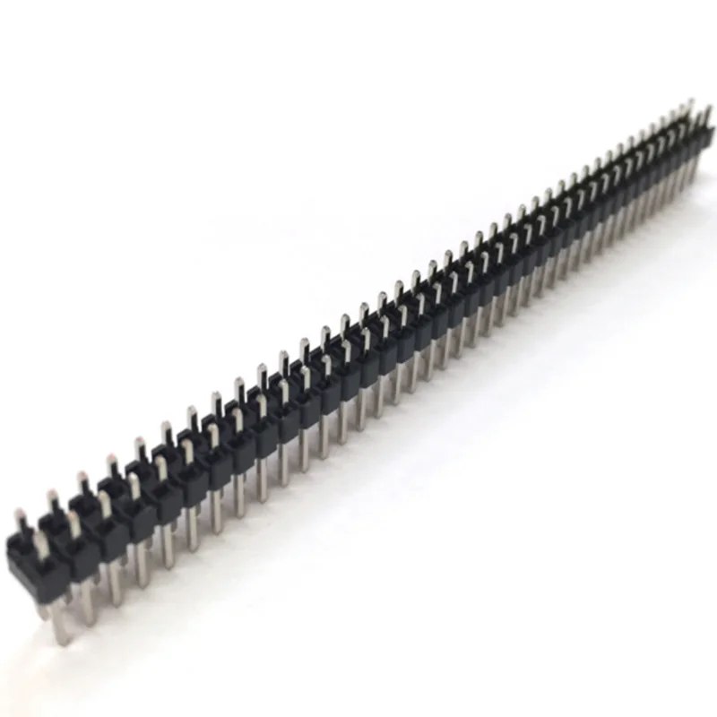 10pcs Connector Strip 40Pin 1x40 2X40 Single Row Male and Female 2.54 Breakable Pin Header Connector Strip for Arduino Black