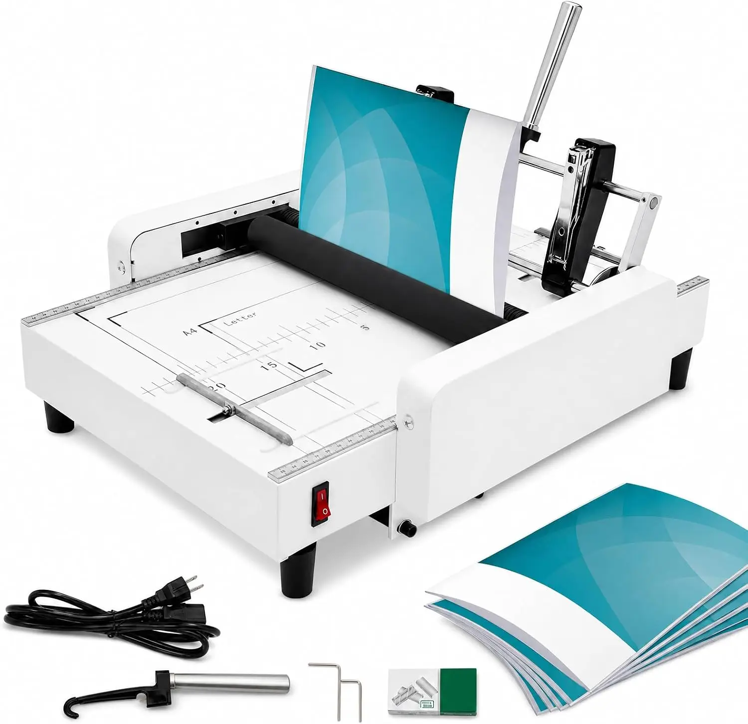 Automatic Booklet Maker Machine Max 117 X 165 Paper Folding Binding Book Stapler Saddle Stitch Folder Stapling Homes Schools Chu