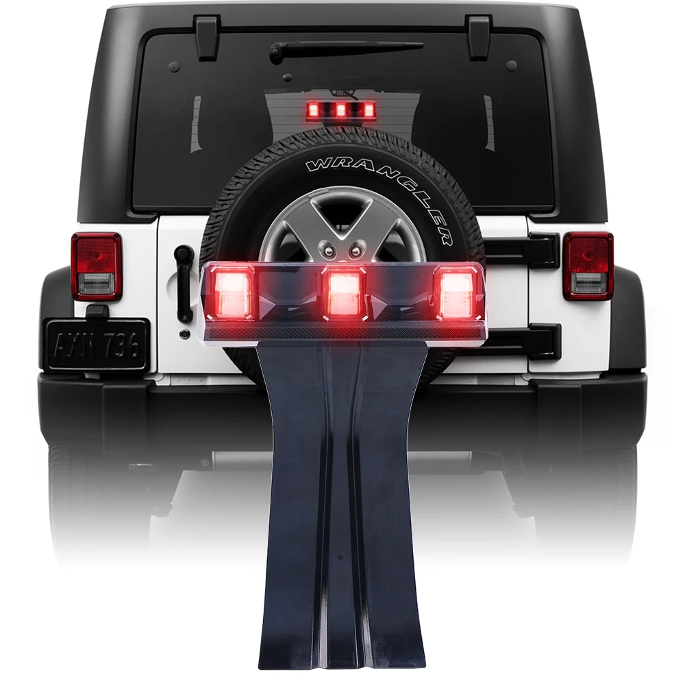 Newest Led Break Light for 2018+ Wrangler Led Lights Additional Brake Light Rear Stop Tail Lamp Car Accessories