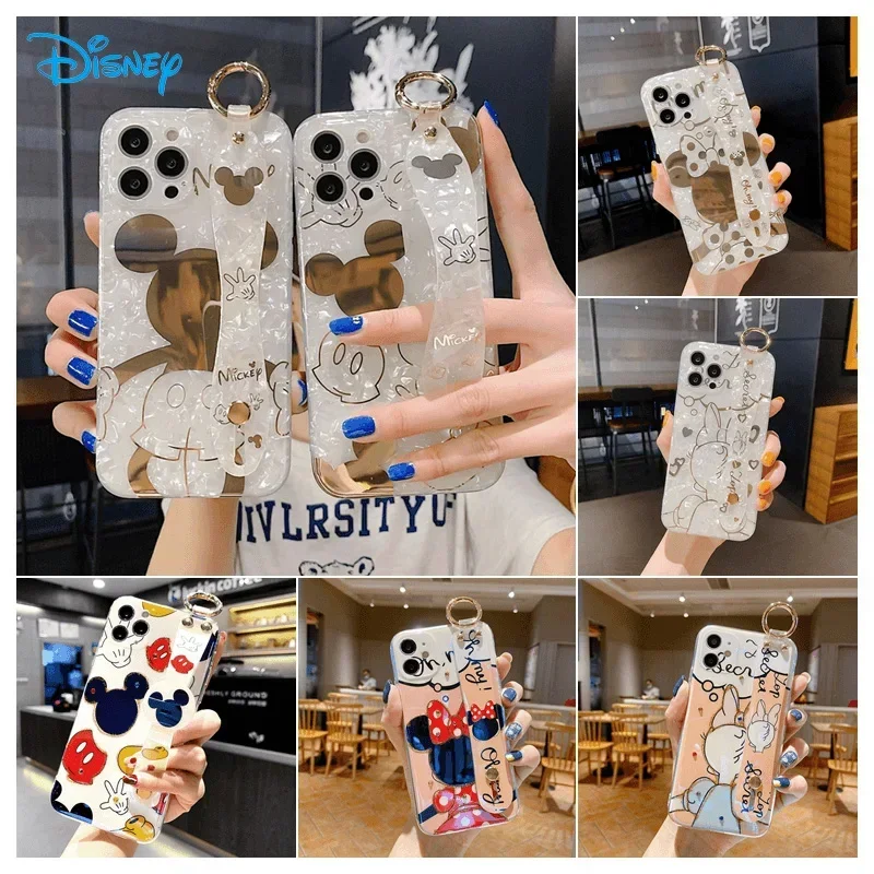 Disney Mickey Mouse Minnie Couple Fashion Phone Case for IPhone 14 13 11 12 Pro Max 8 7 Plus Xr XsMax X Xs Shockproof Cover Gift