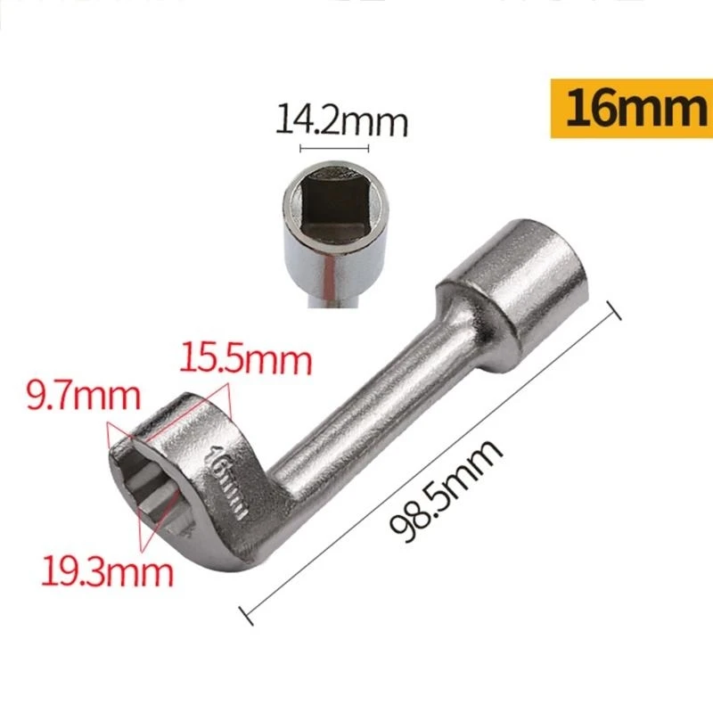 

652F Professional Precise Engineered Diesels Injector Fuels Line Wrench Spanner 12mm to 19mm Suitable for Car Maintenance