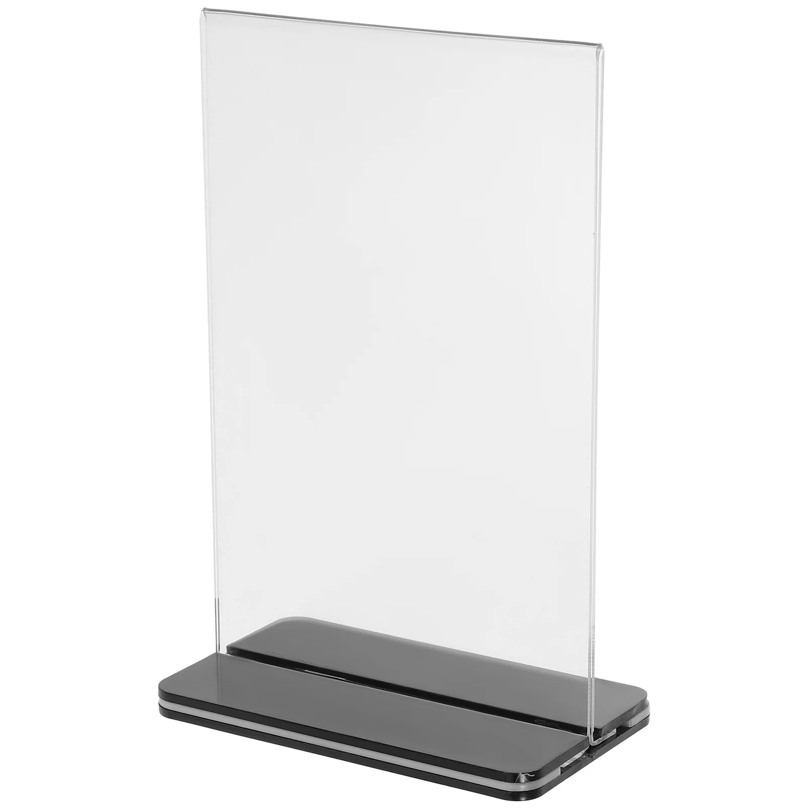 3Pcs Acrylic T Shape Sign Holder Display Stand Menu Rack Vertical Price Tag Holder 150x100mm Display Stand for Price