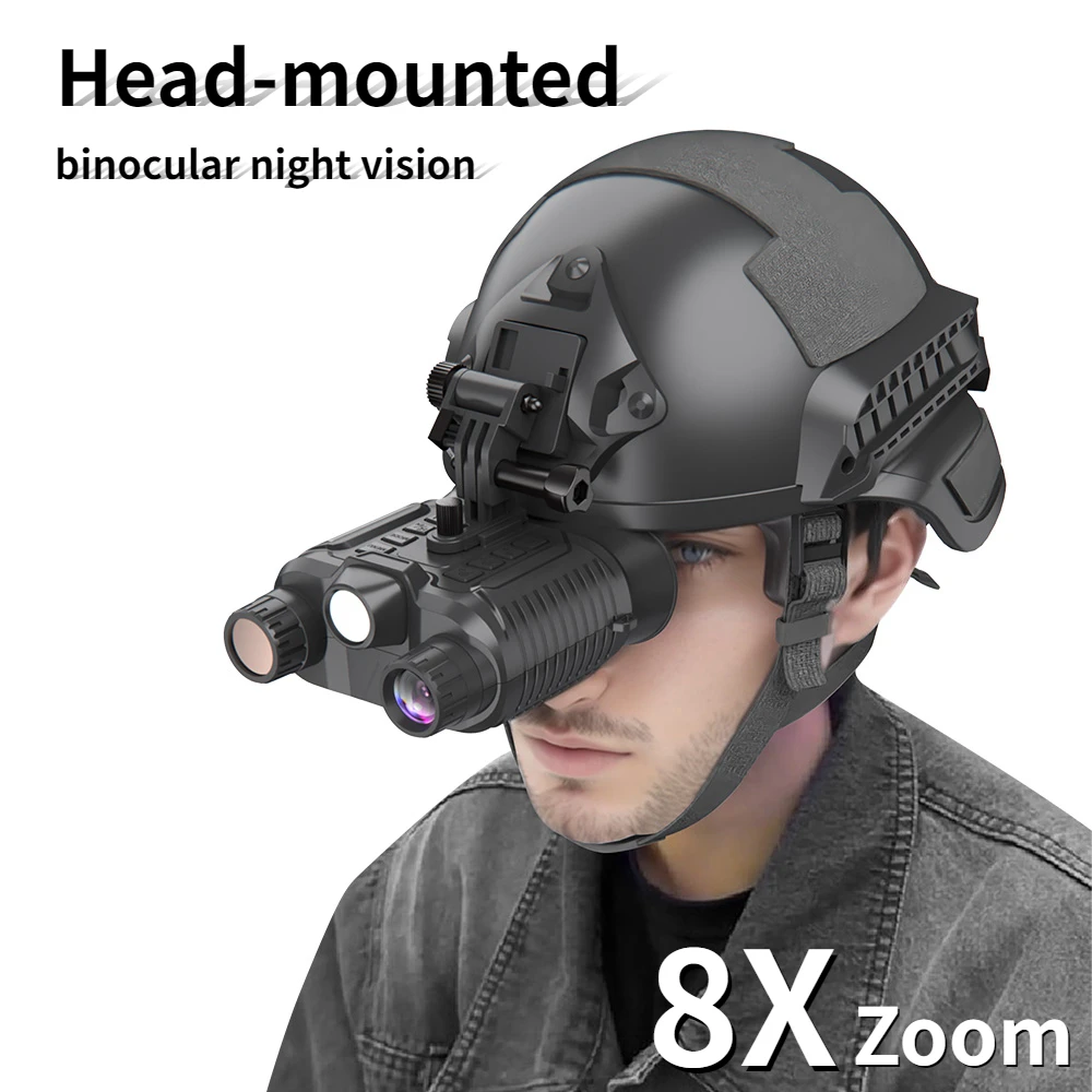 

Head-mounted Binocular Night Vision 2.7-inch Screen 4K Video 36MP 8X Digital Zoom IR/white Light for Night Security Surveillance