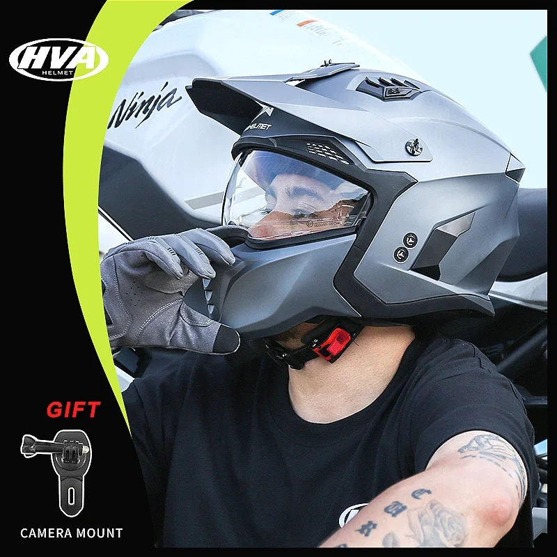 

Motorcycle Helmet HVA Retro Helmet Moto Warrior Combination Helmet Full Helmet Half Helmet Cruise Off-Road Motorcycle Helmet