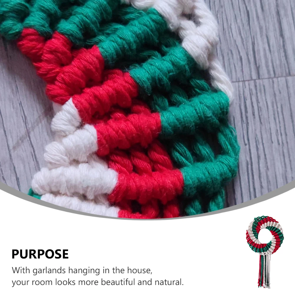 

1pcs Christmas Wreath Garland For Wall Door Fireplace Hanging Festival Home Decor Xmas Party Ornament