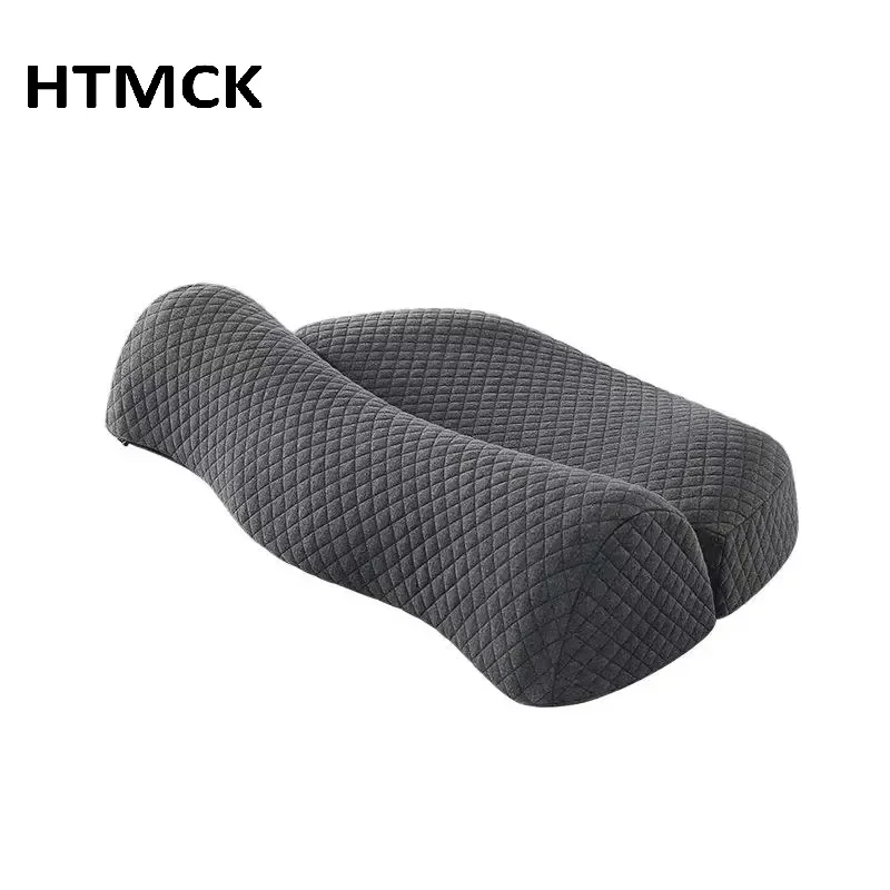 Oreiller cervical avec noyau en mousse à mémoire de forme, forme ergonomique incurvée, conception optimisée pour le contour du cou, soutien confortable de la tête