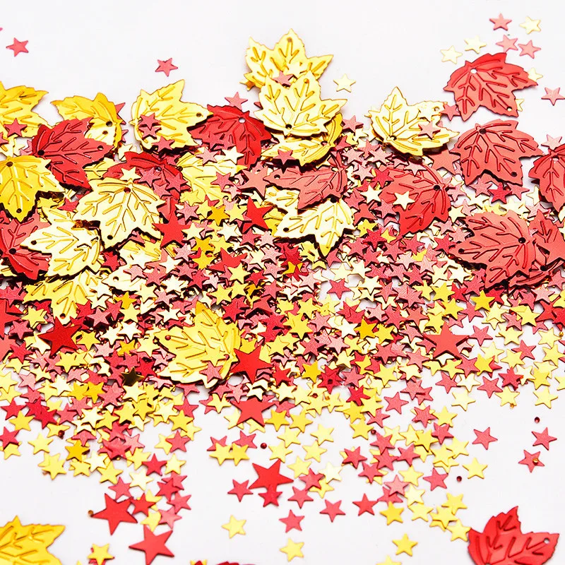 

1Bag Maple Leaves Plastic Confetti For Thanksgiving Festival Autumn Fall Table Decoration Wedding Birthday Party Home Supplies