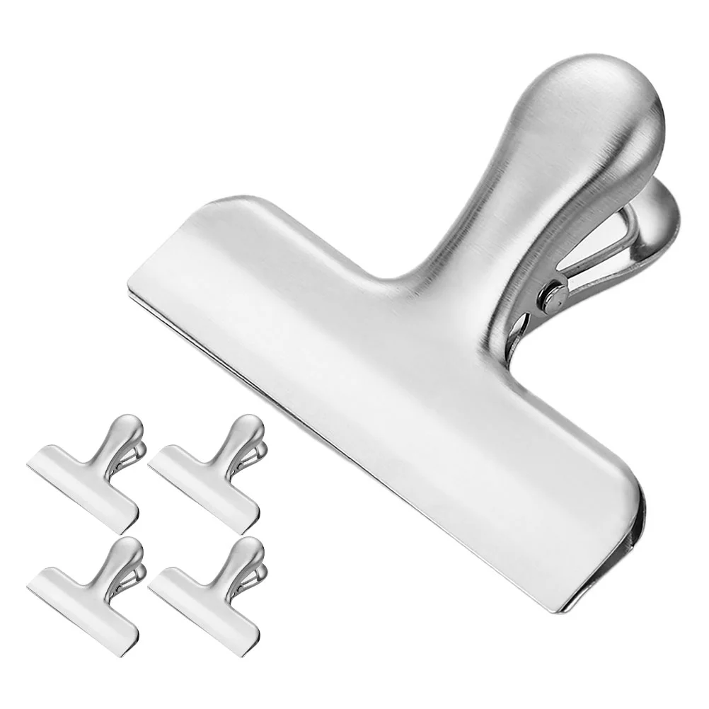 Clips Alisensen Acier Inoxydable avec Charnière D.lique, pour Rangement de Sacs à Café, 5 Pièces
