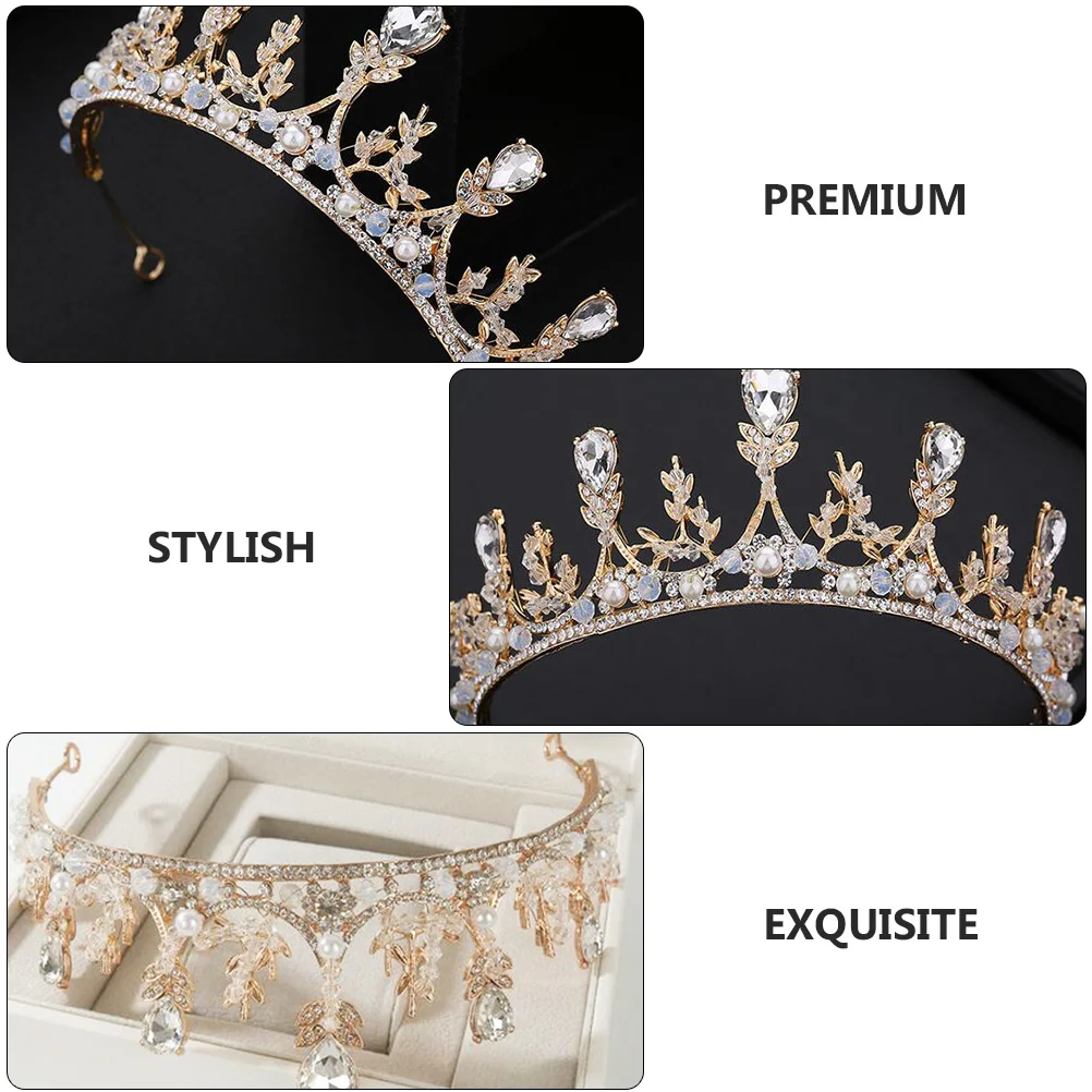 

Bridal Rhinestone Crown Alloy Tiara Lightweight Wedding Hair Accessory Bride Bridesmaid Party Women Gift Hair Jewelry
