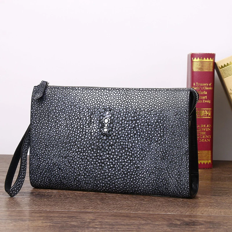 High-quality real cowhide leather bag Men's clutch bag Business handbag big clutch bag genuine leather Men's bag