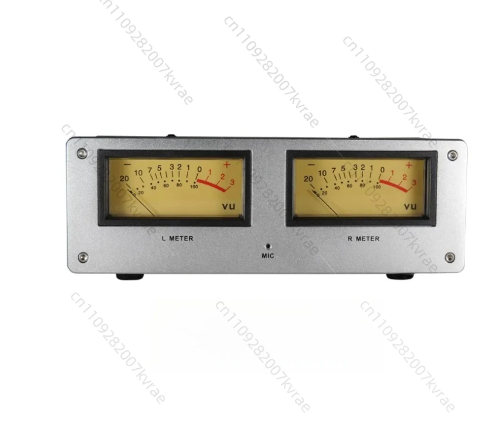MIC-73 Voice Controlled Square VU Meter Head Level Meter Finished Machine Aluminum Alloy Panel LED Warm Backlight Wiring Free