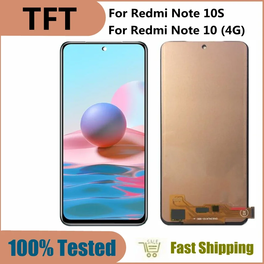 

6.43" TFT For Xiaomi Redmi Note 10S LCD Display Touch Screen Digitizer Assembly Note 10 4G M2101K7AI, M2101K7AG LCD