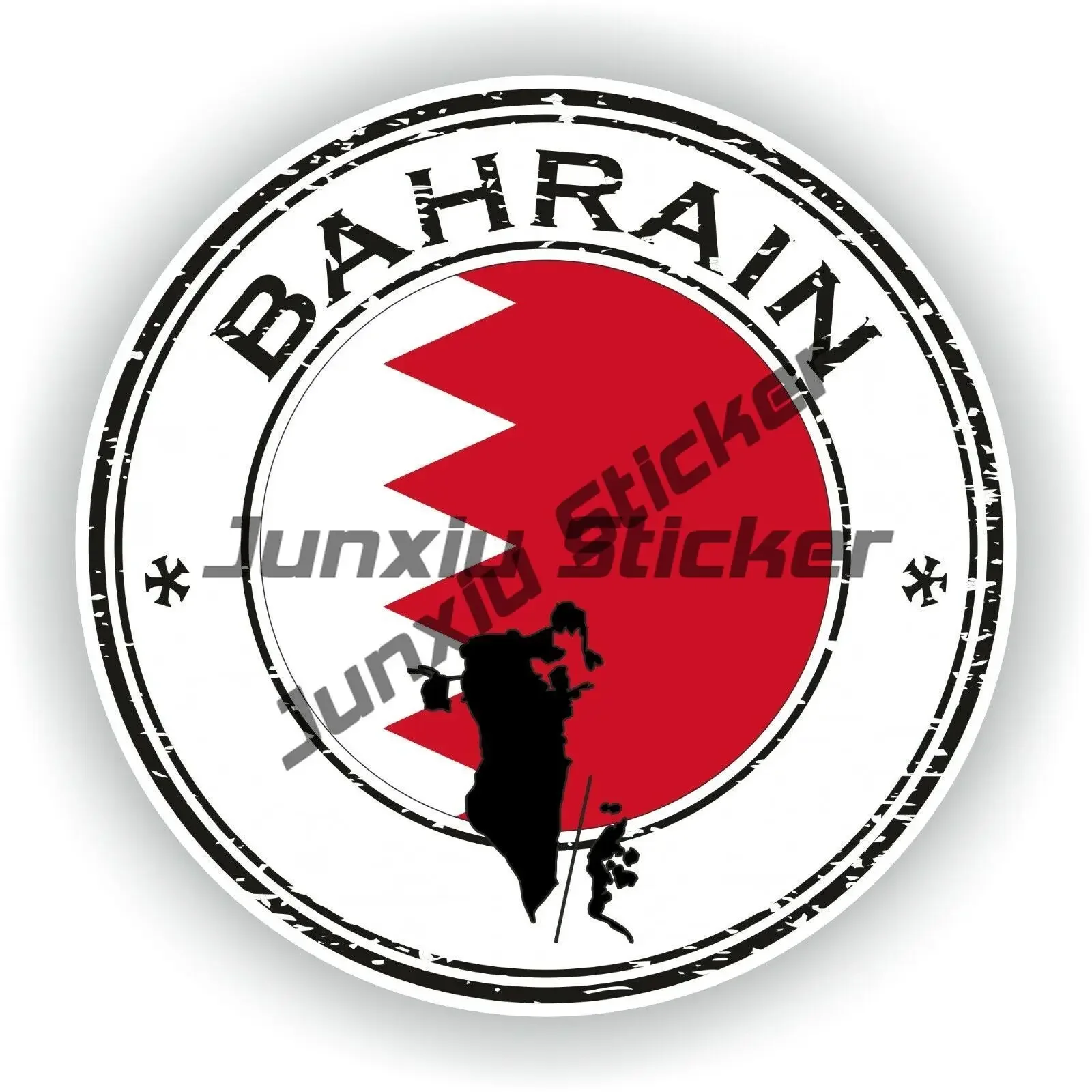 United Arab Emirates Qatar Saudi Arabia Bahrain Kuwait Oman  Saudi Arabia Mecca Seal Sticker Round Flag for Cars Laptop Sticker view 4