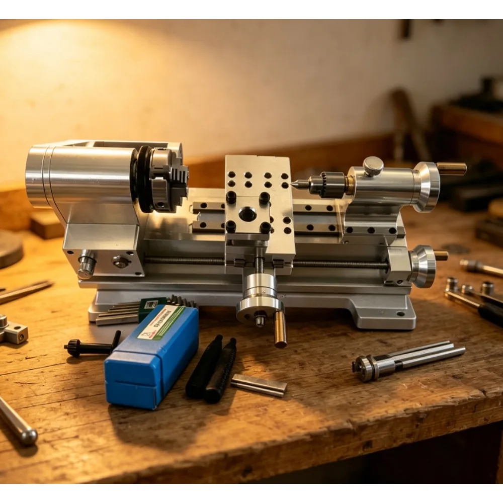 100‑2500RPM Variable Speed Bench Mini Lathe 110V/220V, DIY Wood Metal Jewelry Polishing Working Lathe