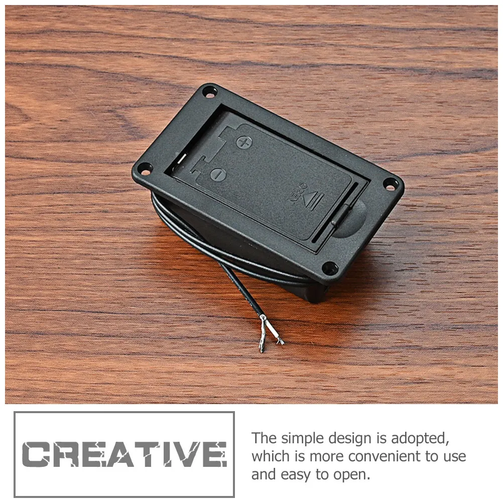 Lightweight Plastic Battery Compartment for Active Guitar Bass Pickup 9V Battery Box Smooth Texture Simple Design Long Service view 5
