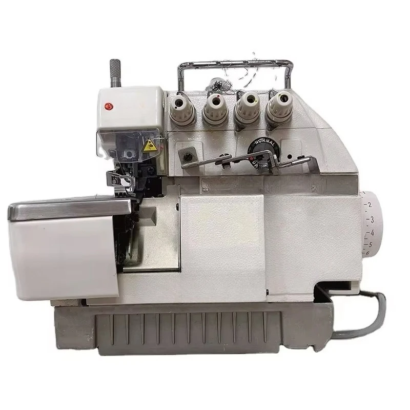 ماكينة خياطة 747D عالية السرعة الصناعية الاوفرلوك غرزة الاستخدام المنزلي محرك سيرفو آلية تغذية يدوية جسم معدني