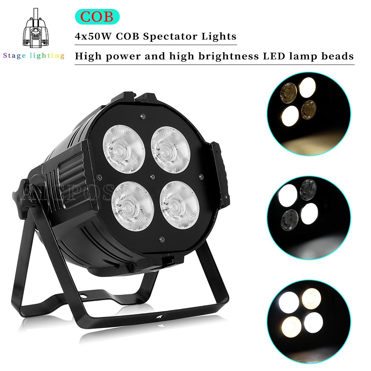 4 Eyes Strobe Stage Light High Brightness COB 4x50w Cool White Warm White Lighting DMX Control For DJ Disco Stage Lighting