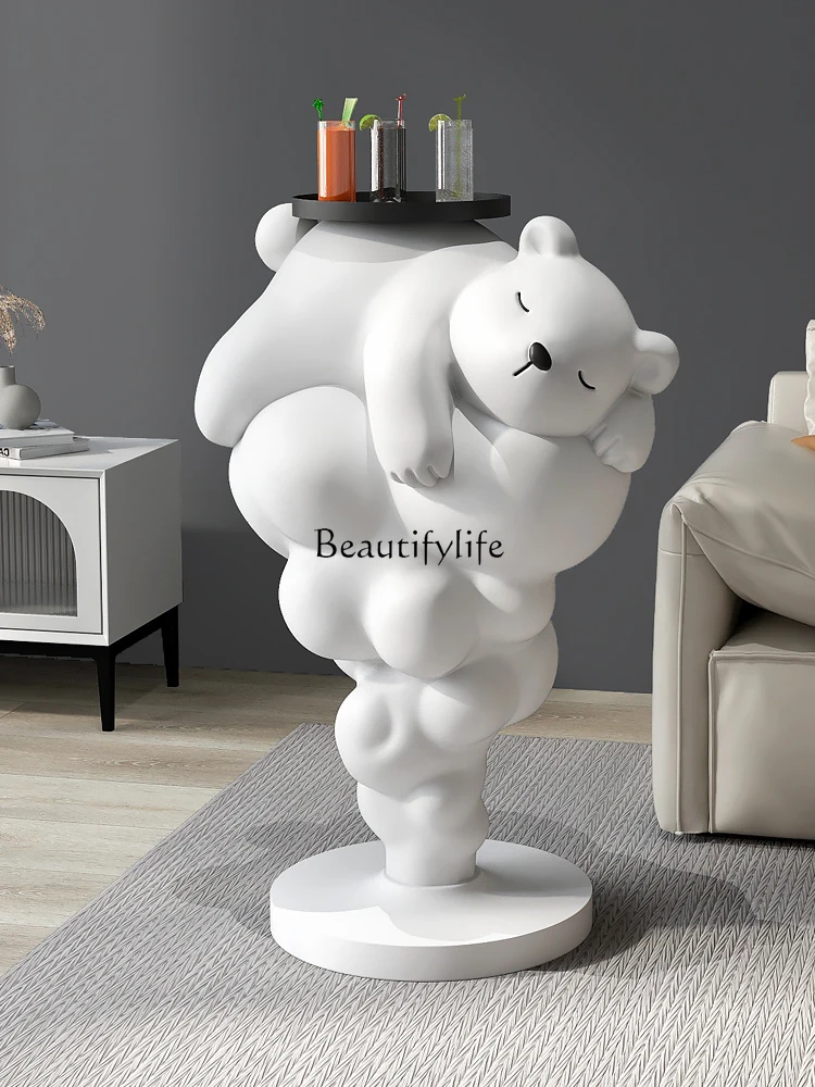 

Creative bear ornament living room floor-to-ceiling home decoration tray TV cabinet sofa