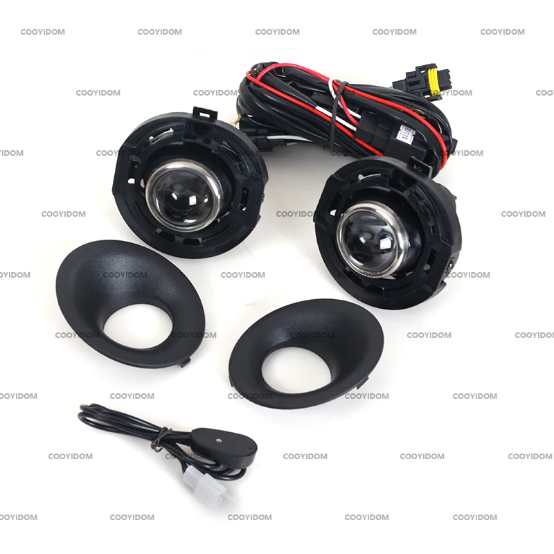 Picture 4: Fog Light Assembly For Dodge Challenger 2014-2018 USA Front Bumper Lamp Halogen Bulb Day Light with Wiring Switch car styling