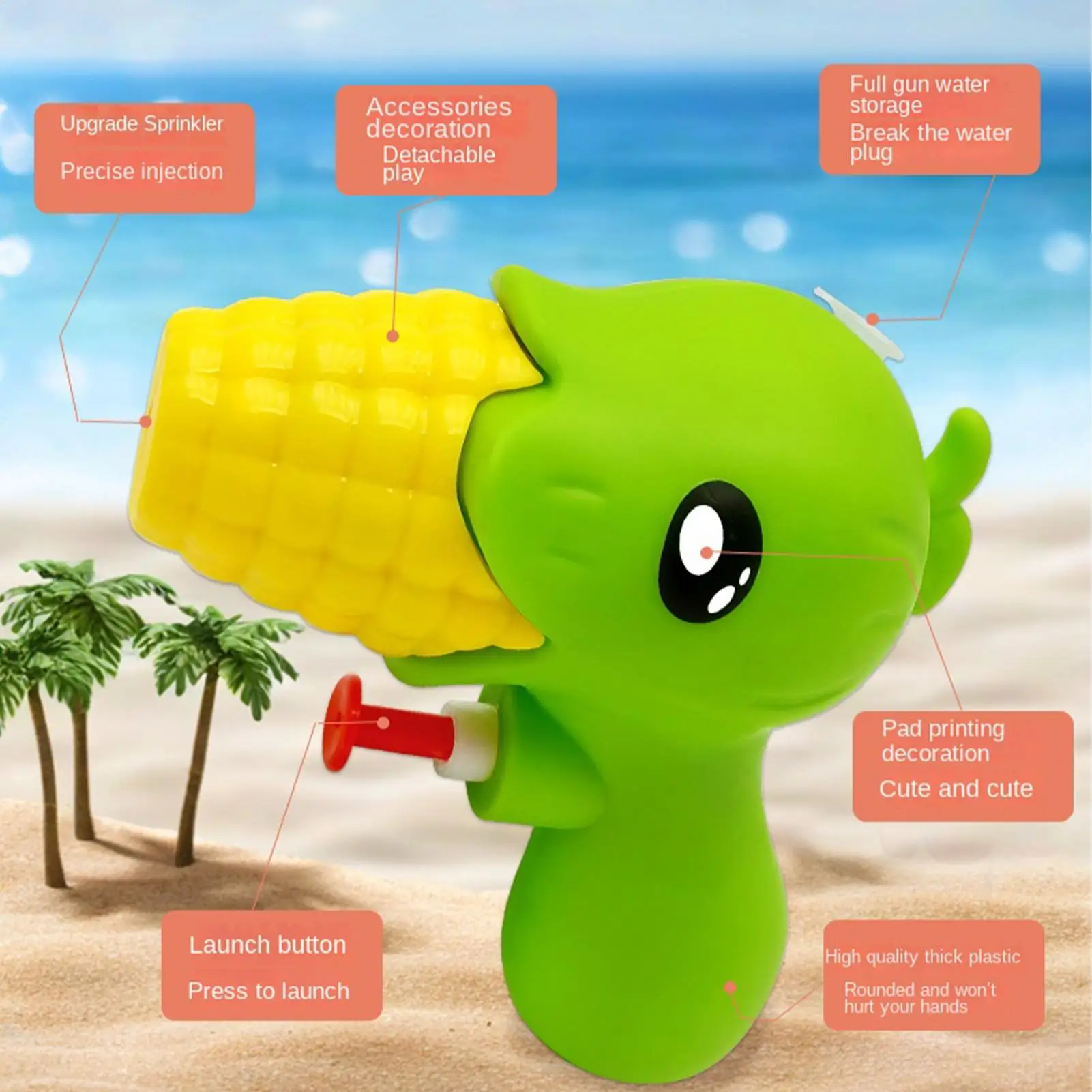 Funny Corn Water Gun Kids Summer Water Squirt Sprayer Mini Tacticals Water Sprayer For Kids & Adults, Pool Beach Water Fight