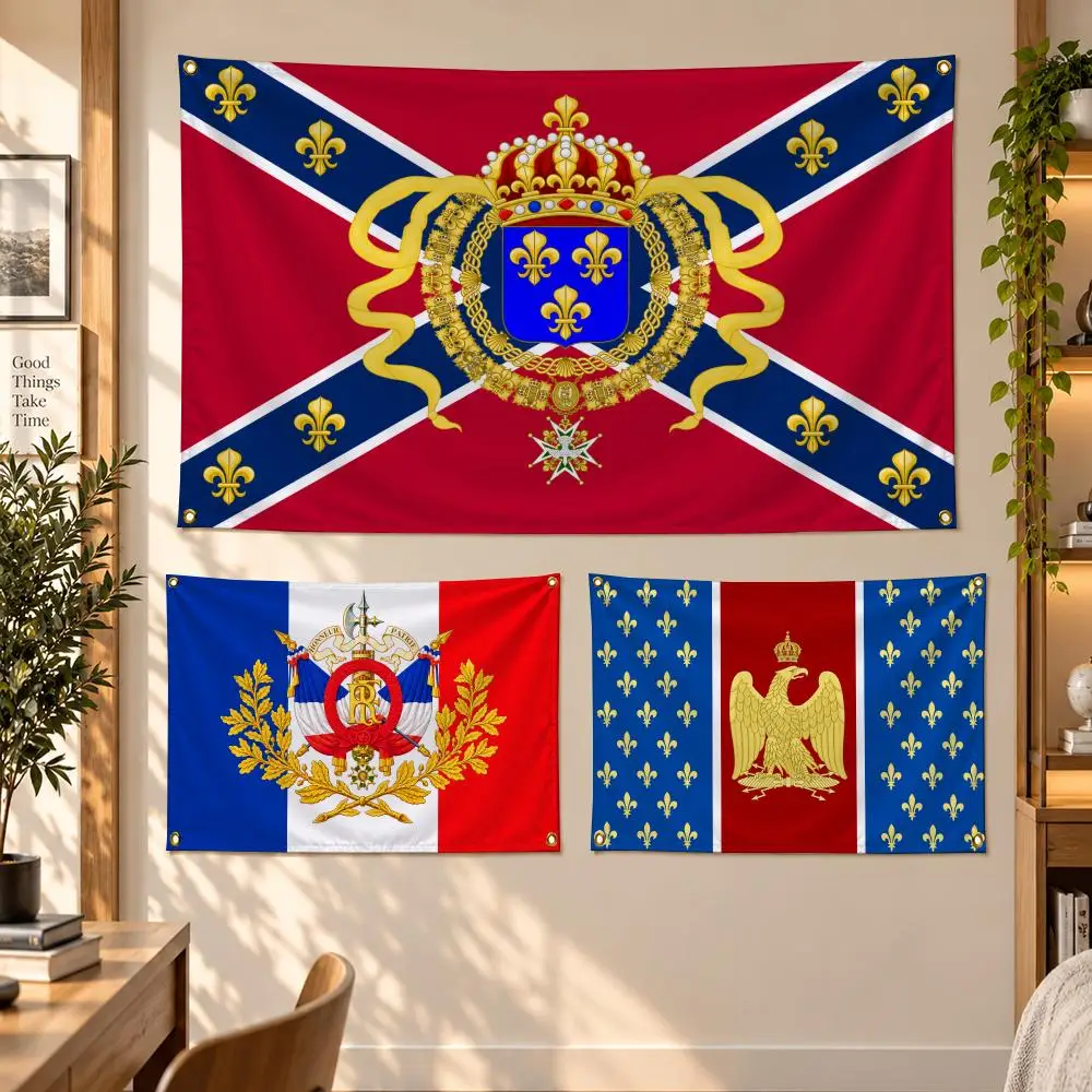 History F-Free France Ensign Royal Standard Flag Flags Banner Decor for Bedroom,Garden,Party,Club,Gaming Room,Garage Fan Gift