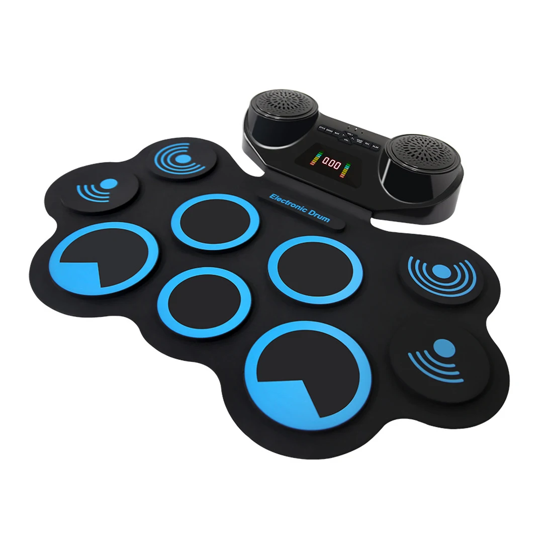 

Hand Roll Rechargeable Electronic Lithium Battery Rechargeable Silicone Portable Drum Set, Built-in Speaker