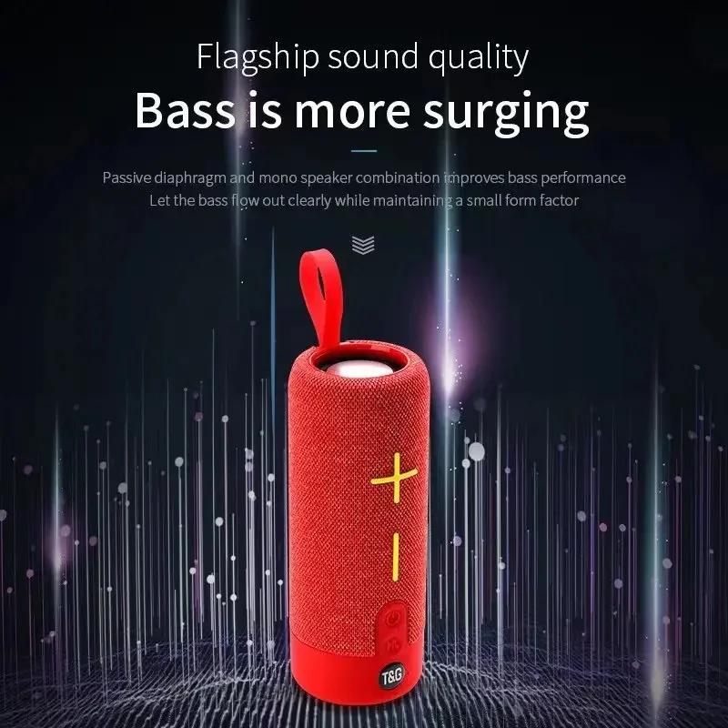 TWS Outdoor Portable Sound Column Wireless Bocina Bluetooth Speaker FM Camping Sound Box Loud Parlante Waterproof Speaker AUX TF