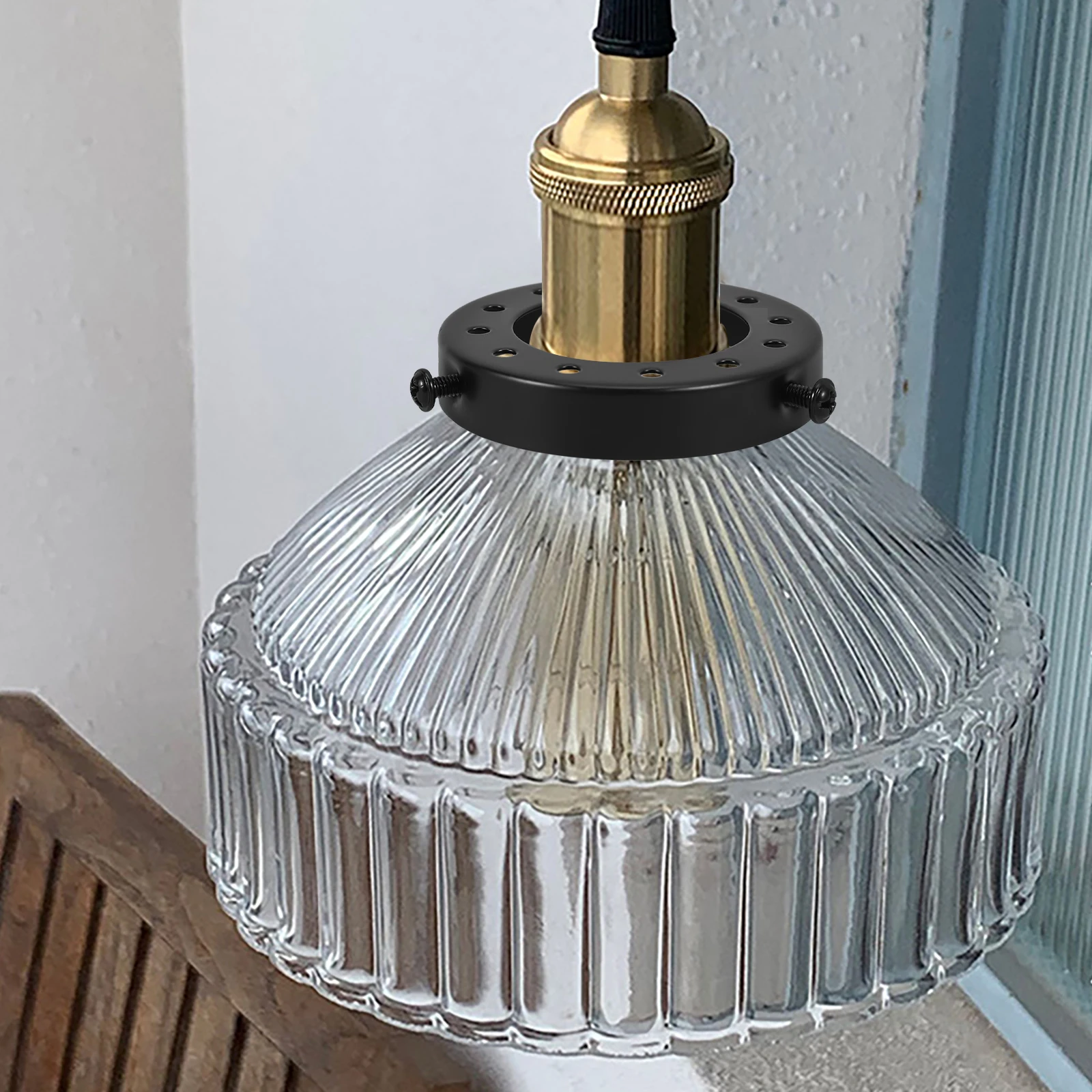 

Lamp Shade Adapter Ring Vintage 3 Hole Light Socket Retainer Metal Fixing Ring For Table Floor Lamp Fitting Replacement