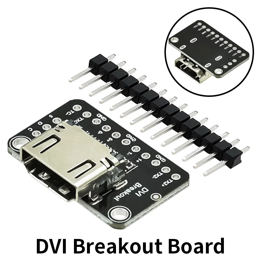 4984 DVI Breakout Board for HDMI Source Devices Passive Video Output Adapter Compatible with Raspberry Pi Pico RP2040