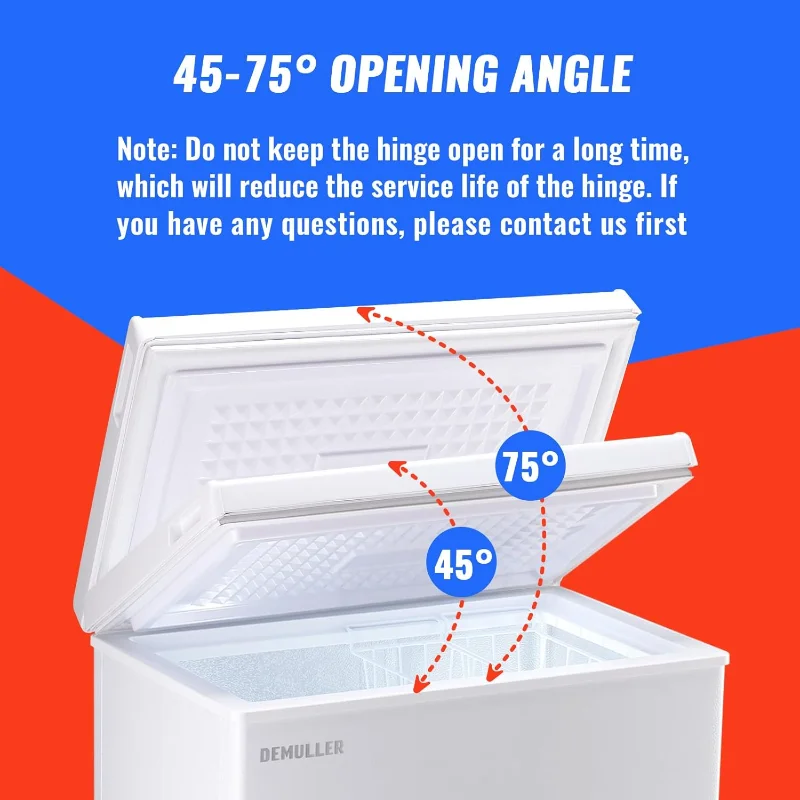 فريزر صغير عميق مفتوح الباب، فريزر صغير الحجم، مع سلة تخزين قابلة للإزالة لمرآب المطبخ المنزلي باللون الأبيض