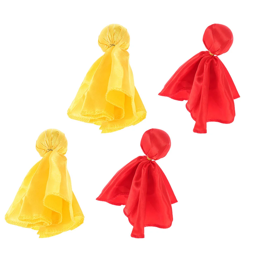 4 Pcs Clothing Rugby Small Yellow Banner Fitness Football Penalty Flags Official Polyester Sports Props