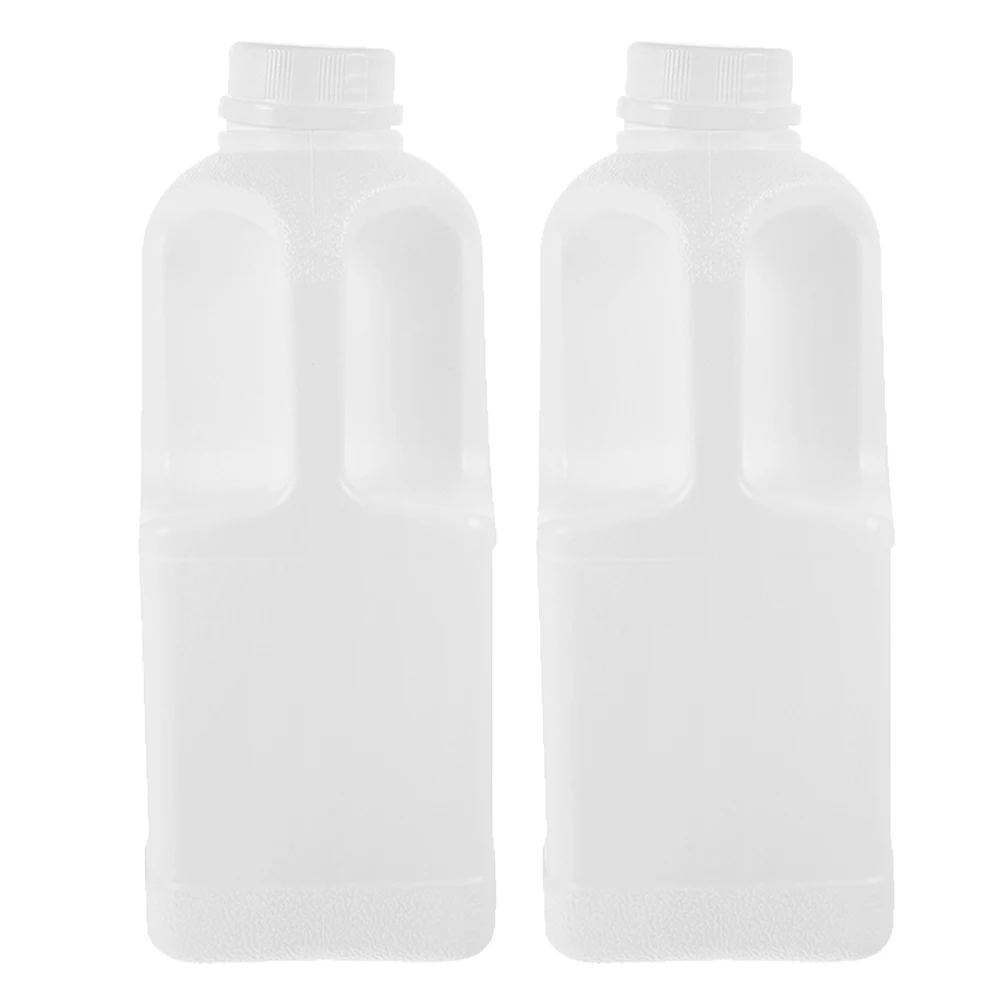 

2 Pcs Food Plastic Jars Empty Gallon Jugs Fructose Juice Pump Dispenser Hdpe Bottles Milk for Drinks